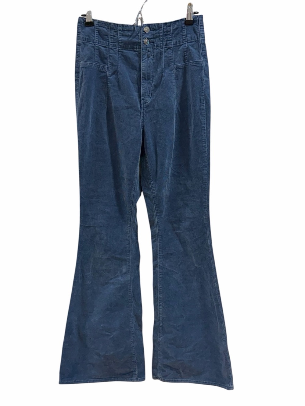Free People We The Free Jayde Flare Corduroy Pants Slate Blue Size 29 - Picture 2 of 11